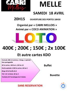 Image du loto Loto'cabri mellois, animé par coco animation'
