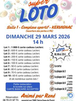 Image du loto Loto APEL NDC animé par René