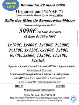 Image du loto super loto UNAF 71