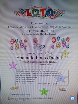 Image du loto Loto De L'Association des Habitants et CIQ de la Vierge