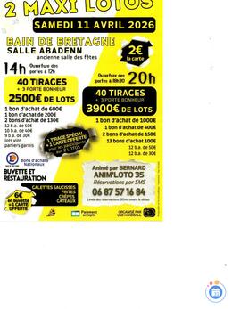 Image du loto 2maxi lotos Animé par ANIMLOTO35 Bernard