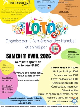 Image du loto Super loto de la ferriere Vendée handball animation Florian