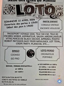 Image du loto Super loto du comité des fêtes de nibelle