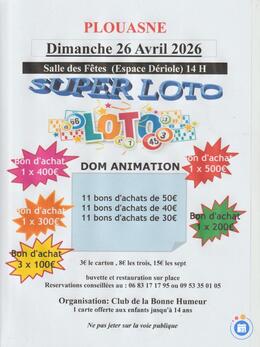 Image du loto super loto Club de la Bonne Humeur