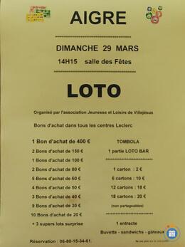Image du loto Super loto organisé par jeunesse et loisirs de villejésus