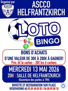 Image du loto Loto - Bingo de l’ASCCO Helfrantzkirch