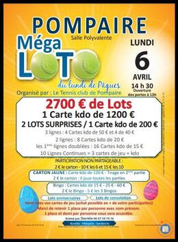 Image du loto Méga loto du tennis club de pompaire