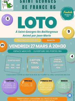 Image du loto LOTO de l'Association Saint-Georges-de-France 86
