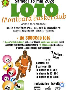Image du loto Loto du Montbard Basket Club