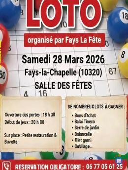 Image du loto Loto Fays la fête