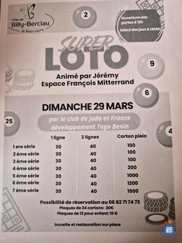 Image du loto Mega loto avec 3 cartons pleins exceptionnel