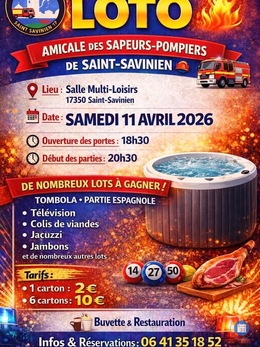 Image du loto Loto des Sapeurs Pompiers de Saint Savinien