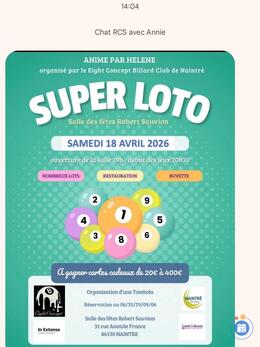Image du loto Loto du billard animé par Hélène
