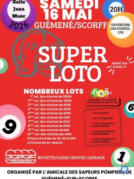 Image du loto Super Loto des sapeurs-pompiers de Guémené-Sur-Scorff