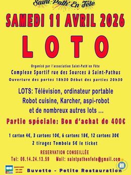 Image du loto Loto de l'association Saint-Path' en Fête