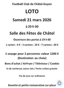Image du loto Loto fc chatel-guyon