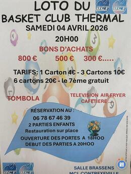 Image du loto Loto du basket club thermal