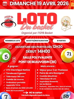 Image du loto Grand Loto de l'ISPB Basket