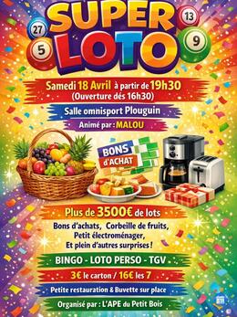 Image du loto Loto de l'APE du petit Bois animé par Malou