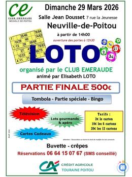 Image du loto LOTO Club Emeraude de Neuville animé Elisabeth Loto