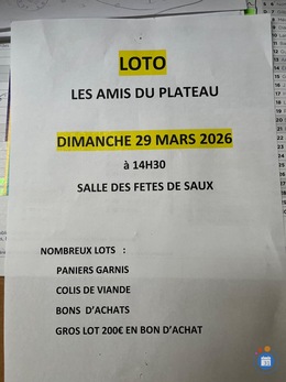 Image du loto Loto des amis du plateau