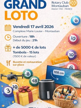 Affiche du loto Grand Loto du Rotary Club de Montauban