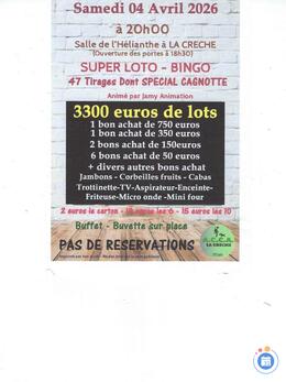 Image du loto loto- bingo ACCA la crèche avec JAMY 47 tirages