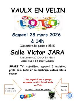 Image du loto Super loto du groupe autonome FUTSAL VAULX-EN-VELIN