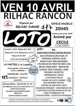 Image du loto Loto rilhac danse anime par cecile