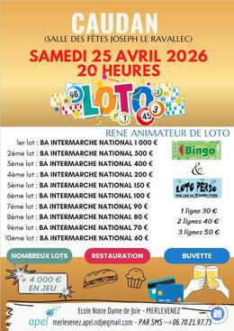 Image du loto Super LOTO 25 avril à Caudan animé par René