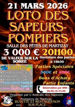 Image du loto loto des sapeurs pompiers