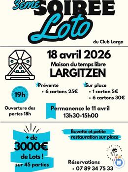 Image du loto 3ème loto du Club Larga