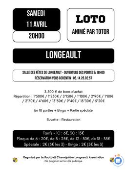 Image du loto Loto Longeault - Animé par Totor