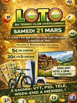 Image du loto Loto du tennis club chatillonnais