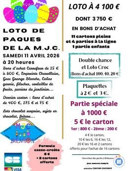 Image du loto loto de Pâques de la MJC