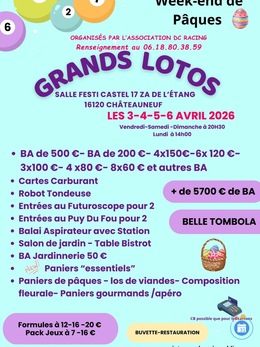 Affiche du loto Lotos vend samedi et dimanche soir et lundi après midi