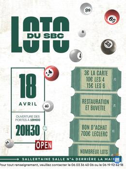 Image du loto LOTO du SBC oragnisé par Club Basket
