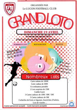 Affiche du loto Grand Loto du Luçon Vendée Football