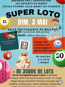 Image du loto Loto par Les enfants du Marey (APE Chagny)