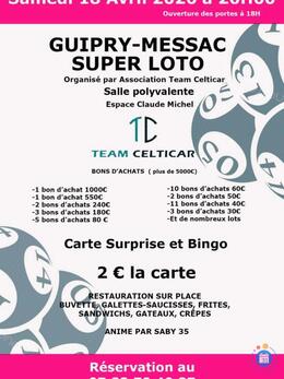 Image du loto Super loto organisé par team celticar