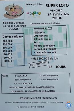 Image du loto Super Loto animé par Gilles