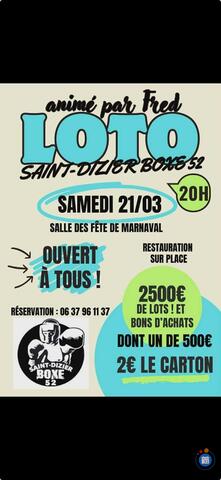 Image du loto Loto de la boxe 52 salle des fetes de marnaval