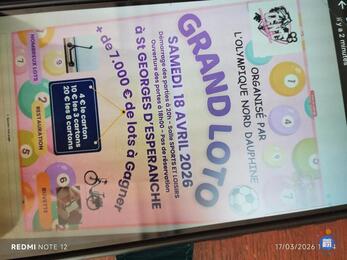 Image du loto Grand Loto organisé par l'Olympique Nord Dauphiné