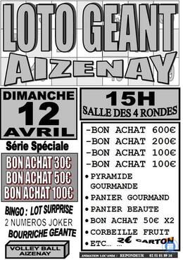 Image du loto Loto géant par Loc'Anim (Aizenay Volley Ball)