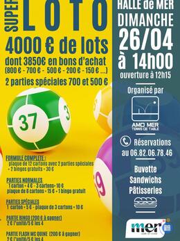 Image du loto Super loto organisé par l'amo mer tennis de table