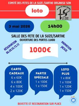 Image du loto Super loto du comité des fêtes de la suze sur sarthe