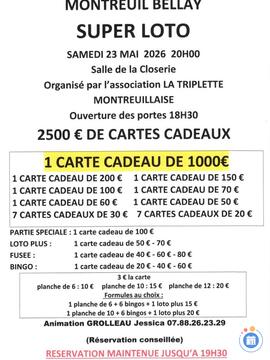Image du loto Super loto organise par la triplette montreuillaise