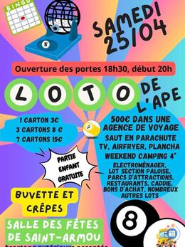 Image du loto Loto de l'APE de ST-ARMOU ANOS