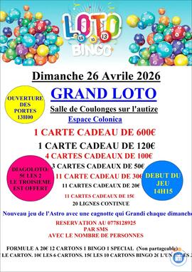 Image du loto Loto Coul'jeu d'antan Salle Colonica