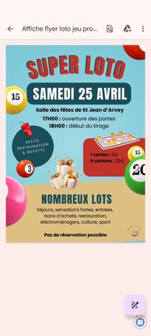 Image du loto Loto APE saint jean d'arvey
